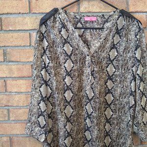 Snake Skin Patterned Blouse